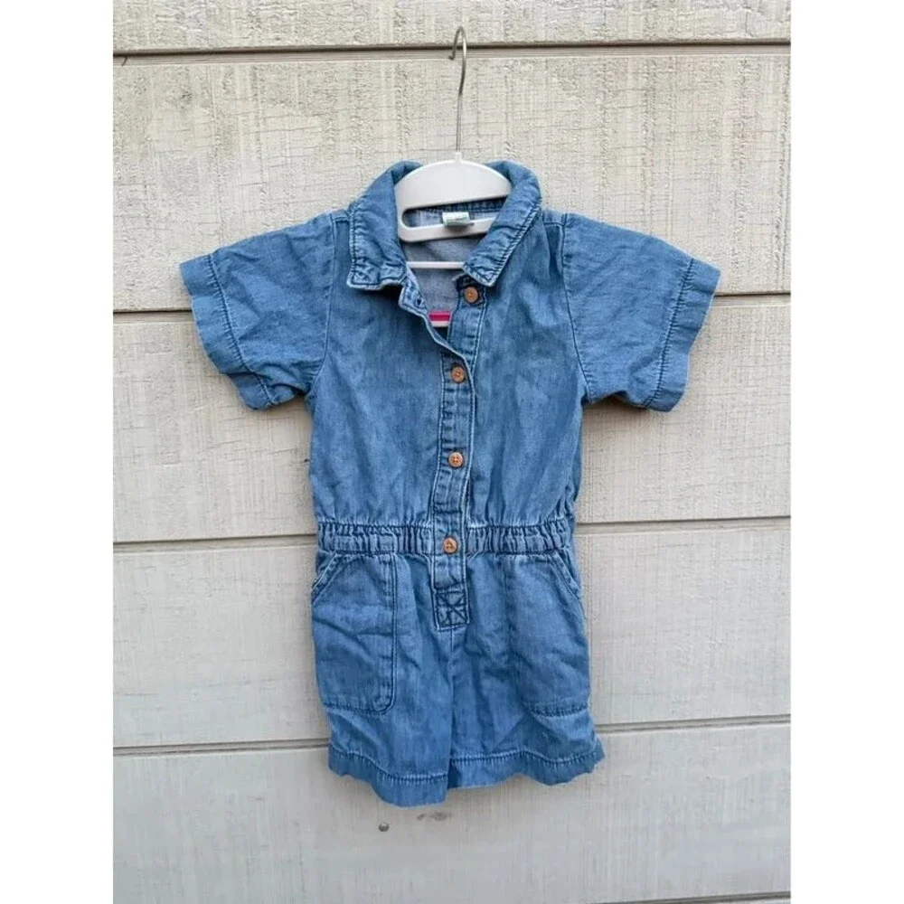 Female kids -Style Denim Romper – Size 4T